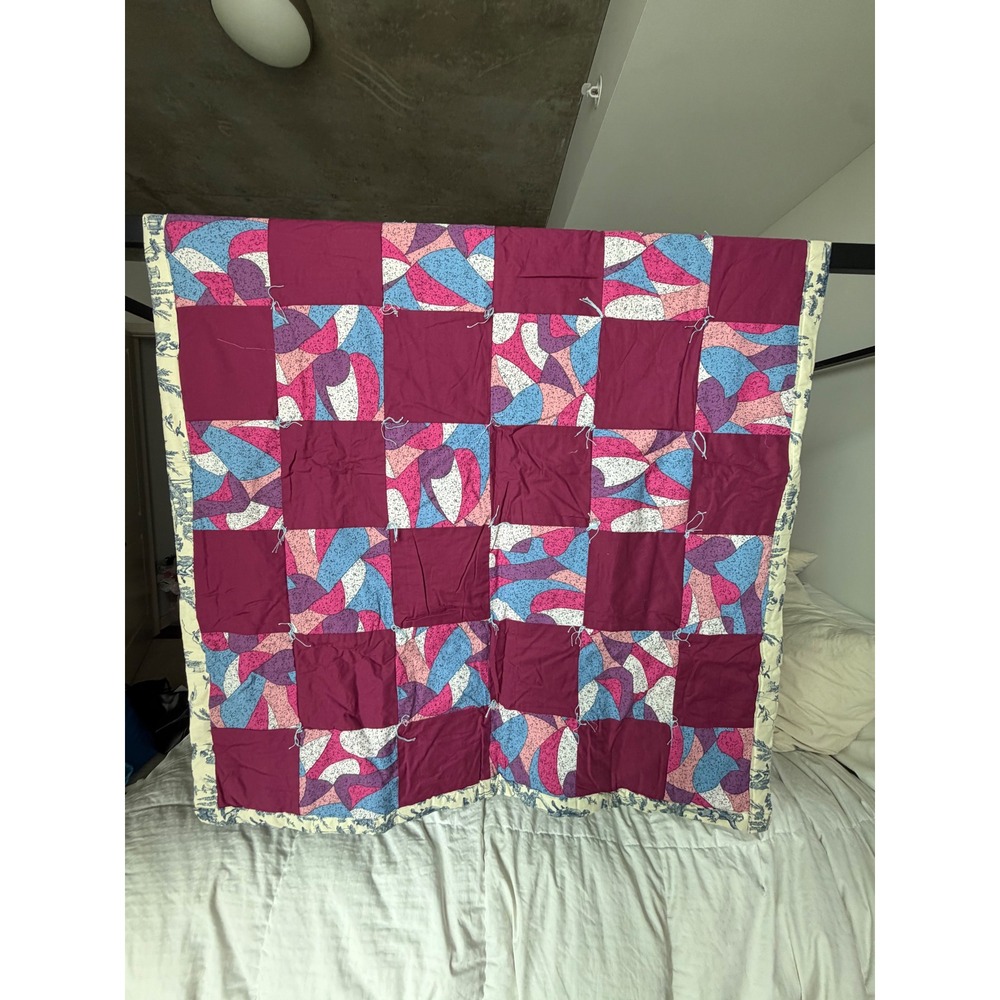 Blue Toile Backed Children's Quilt